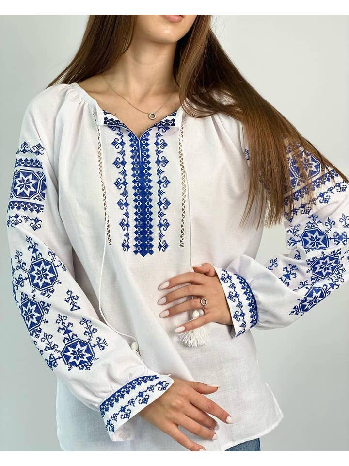 Folkmoda - Wholesale Blouse - Women's - Women's Embroidered Blouse Jasmine