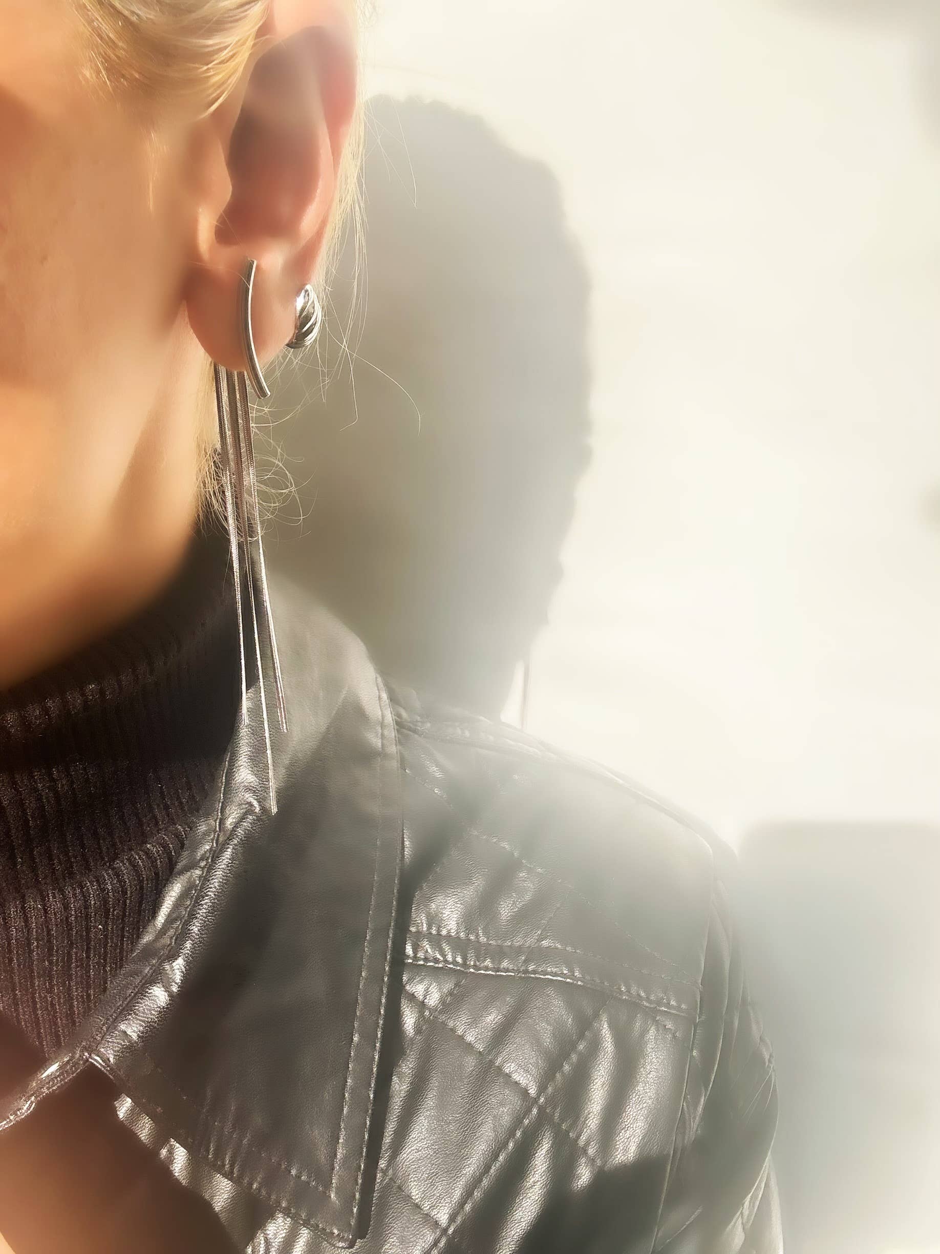 Christina Christi - Wholesale Dangle Earrings - Long Silver Earrings, Minimal Silver Earrings, Long Earrings1