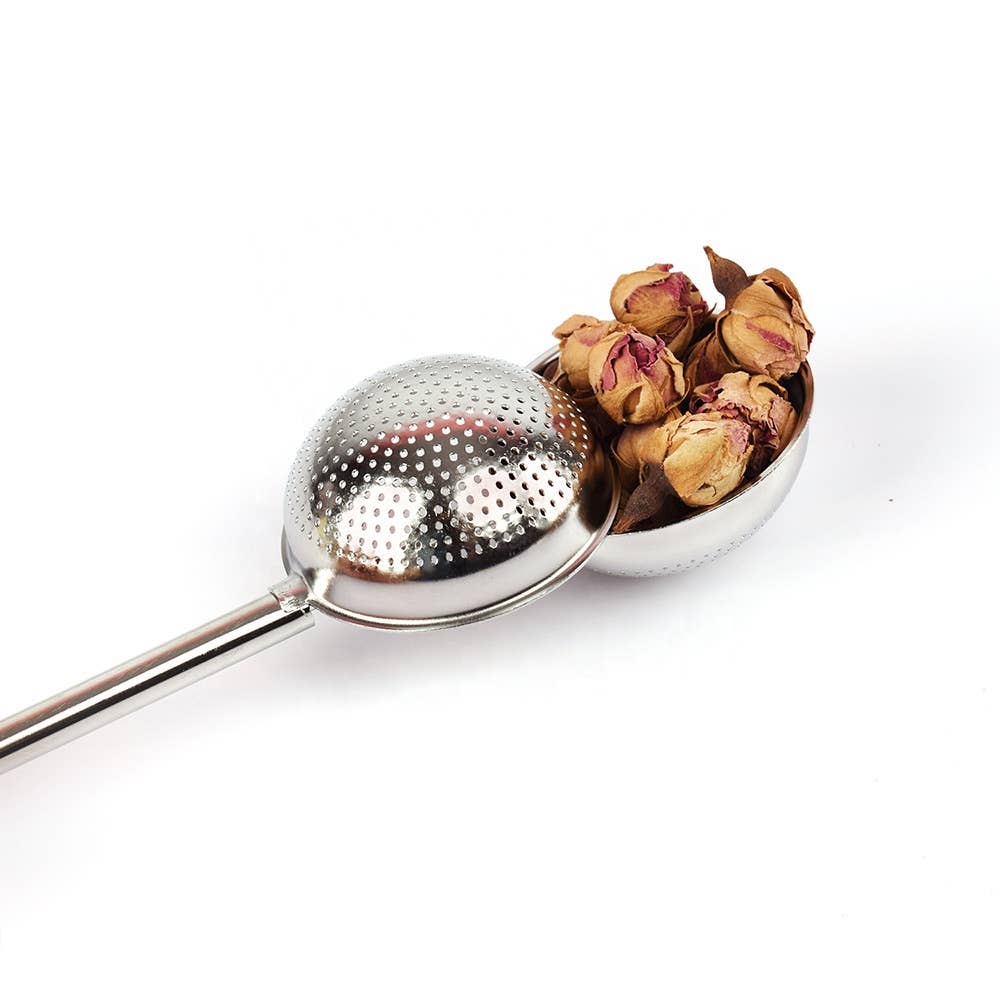 VIGOR - Wholesale Tea Strainer/Infuser - Ball Shape Stainless Steel Tea Steeper with Push Handle7