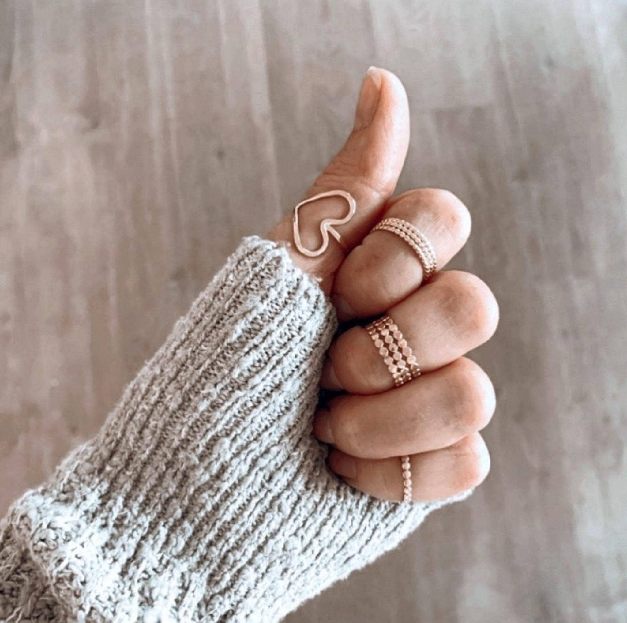 Nashelle Jewelry - Wholesale Band/Stacked Ring - Complete Heart Ring7