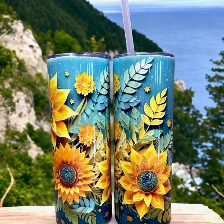 Großhandel | 4 | Bunte 3D-Becher mit Blumenmotiv für den Großhandel von Lasting Impressions CT