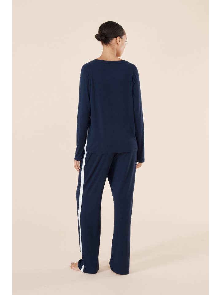 Bamboo Sporty Pyjama Set - Anya Navy for wholesale on Faire3