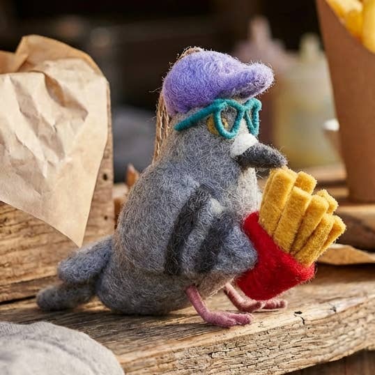Handmade Felt McPigeon Hanging Decoration for wholesale by Felt So Good