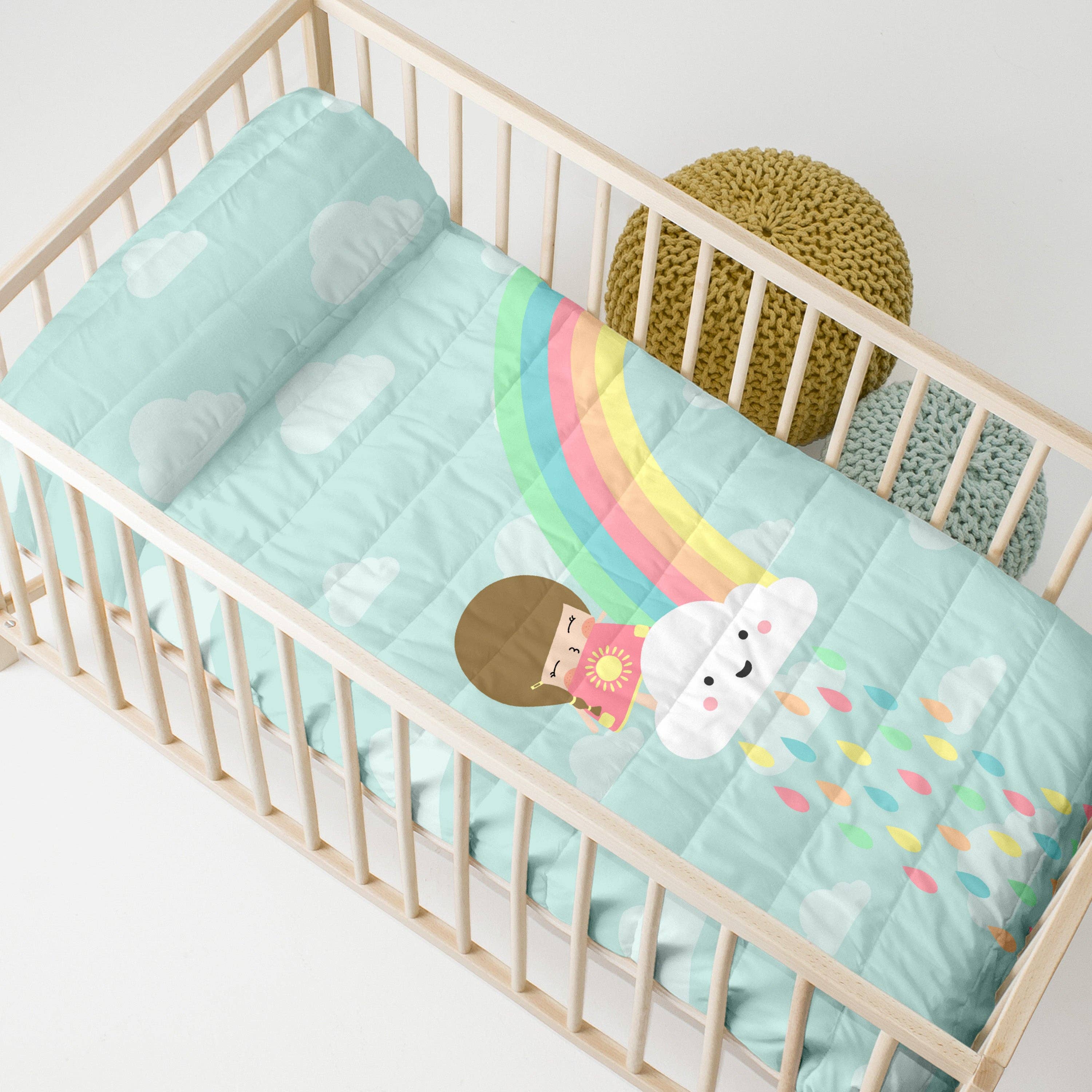 Happyfriday – wholesale Täcke - Barn och baby – Rainbow Spjälsängstäcke (100x130 cm)0