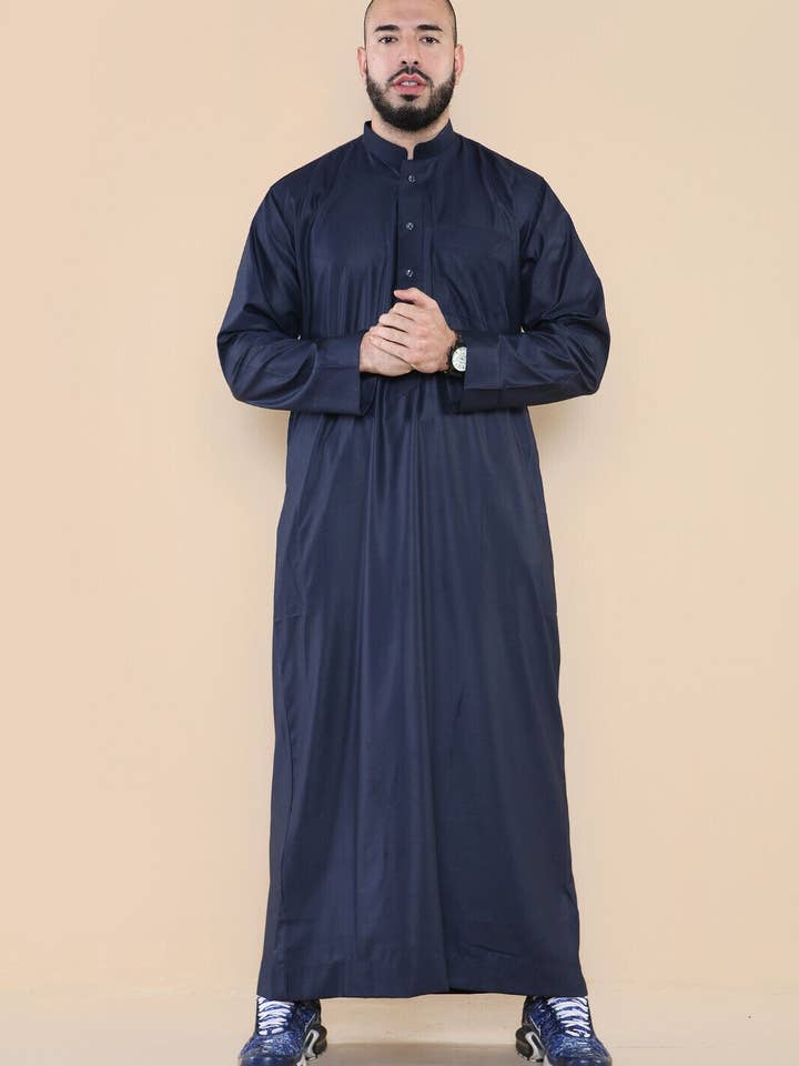 Infinity Leather (Upperclass Fashions Ltd) – wholesale Robe – Men's – Mens Thobe Jubba Saudi Islamic Arabic Eid Cotton Kaftan Jubbah Umrah Robe