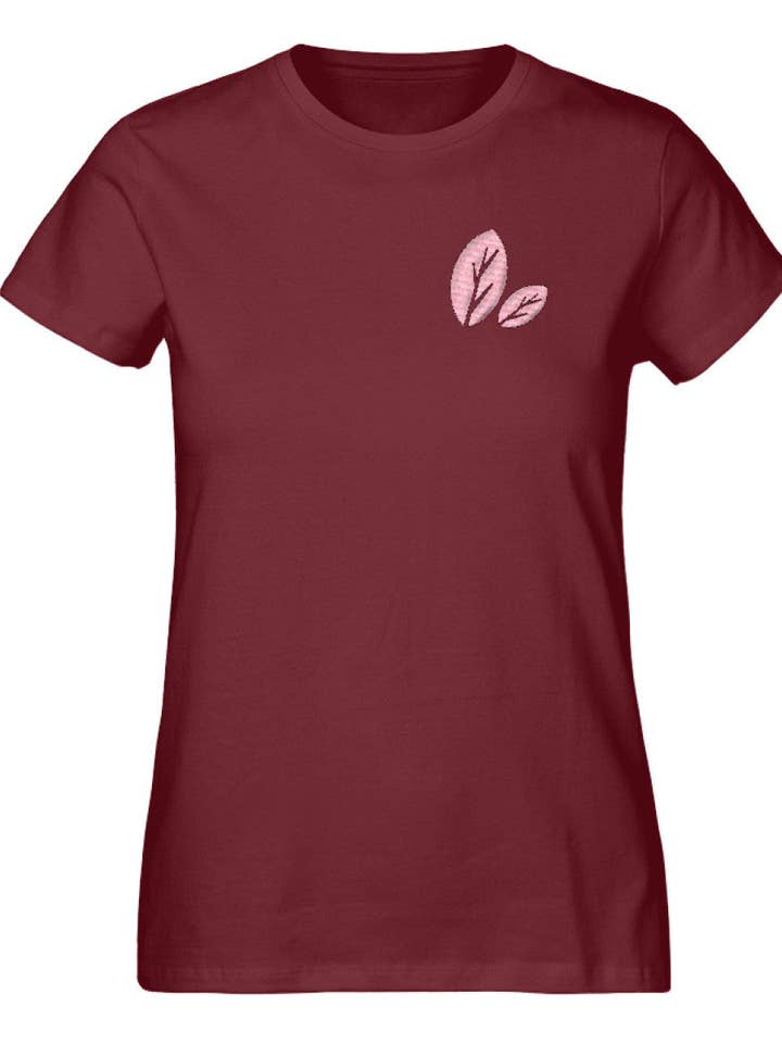Design del logo STICK in rosa pastello - camicia biologica premium da donna per la vendita all'ingrosso da parte di GARTENFAN