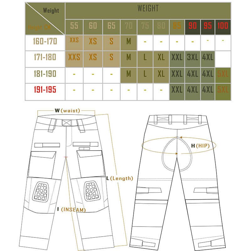 Ecovear - Wholesale Pants - Men's - Men's Tactical Pants Outdoor Combat Pants Camouflage with Kneepad G3V28