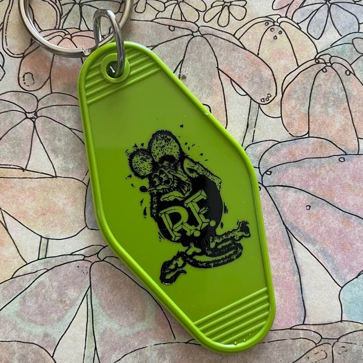 The 3 Sisters Design Co. - Wholesale Keychain - Unisex - Motel Key Fob - Rat Fink