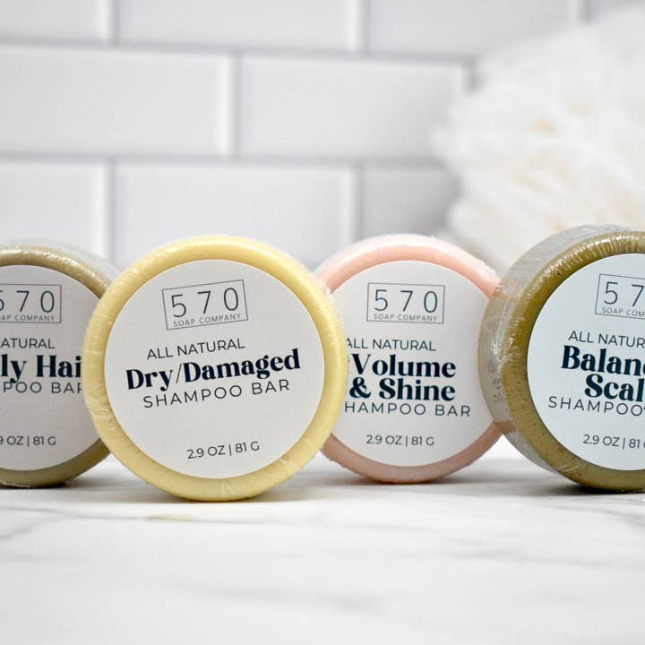 570 Soap Company - Wholesale Shampoo Puck/Solid Shampoo - Balanced Scalp Solid Shampoo Bar - All Natural3