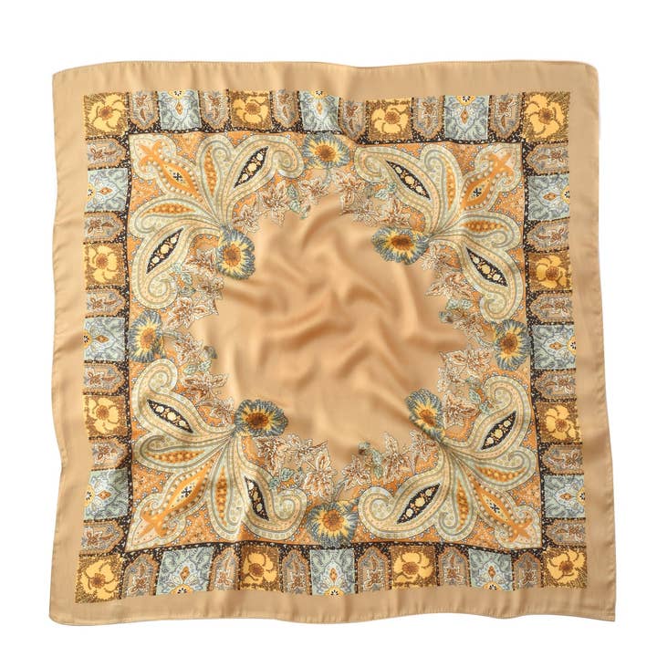 Funkyrel® Atzbranding Limited - Wholesale Scarf – Women's - Scarvii - Paisley Square Scarf2