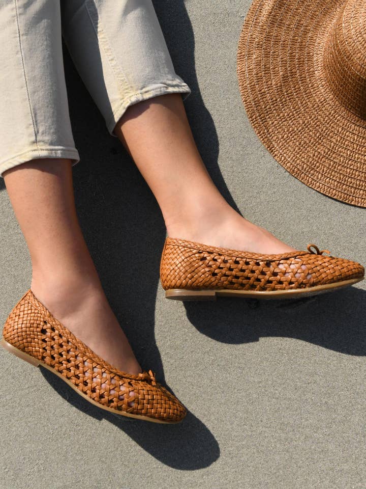 Ballerine in pelle intrecciata (2006741_0023) per la vendita all'ingrosso da parte di PEDICONFORT