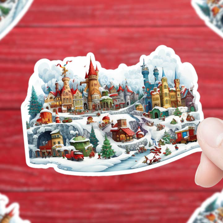 Juleby klistermærke for engroshandel hos Mystical Clarity