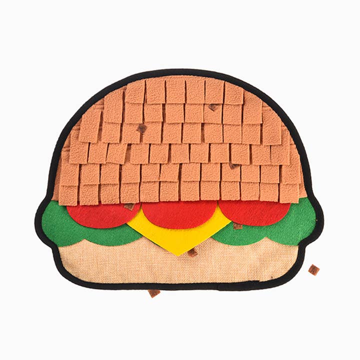 Hugsmart Products Inc - Wholesale Pet Toy - Cat/Dog - HugSmart Pet - Whisker Mat | Hamburger - Snuffle Toy1