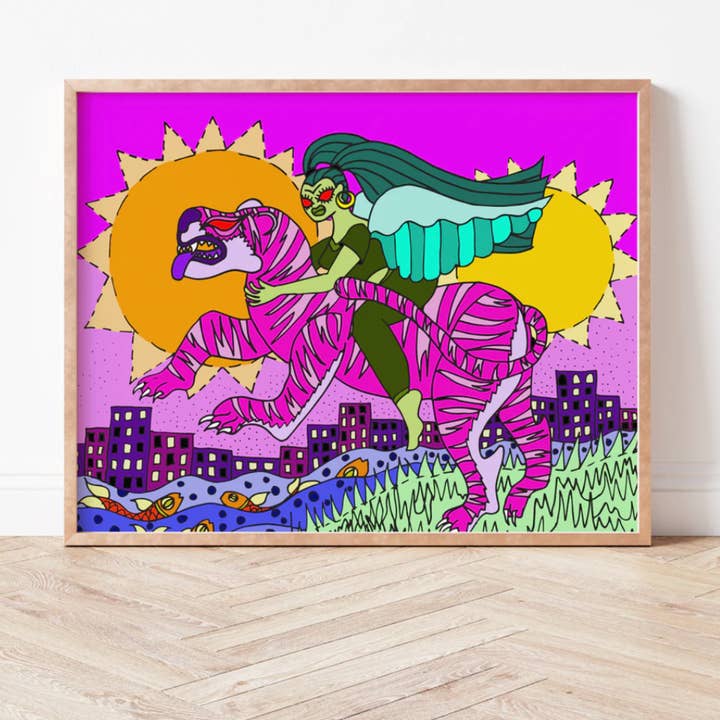 Tiger Babe 11x14 Print for wholesale by Spooksvilla