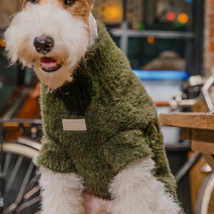 Eskimo Fuzzy Sweater - Green for wholesale by PEHOM