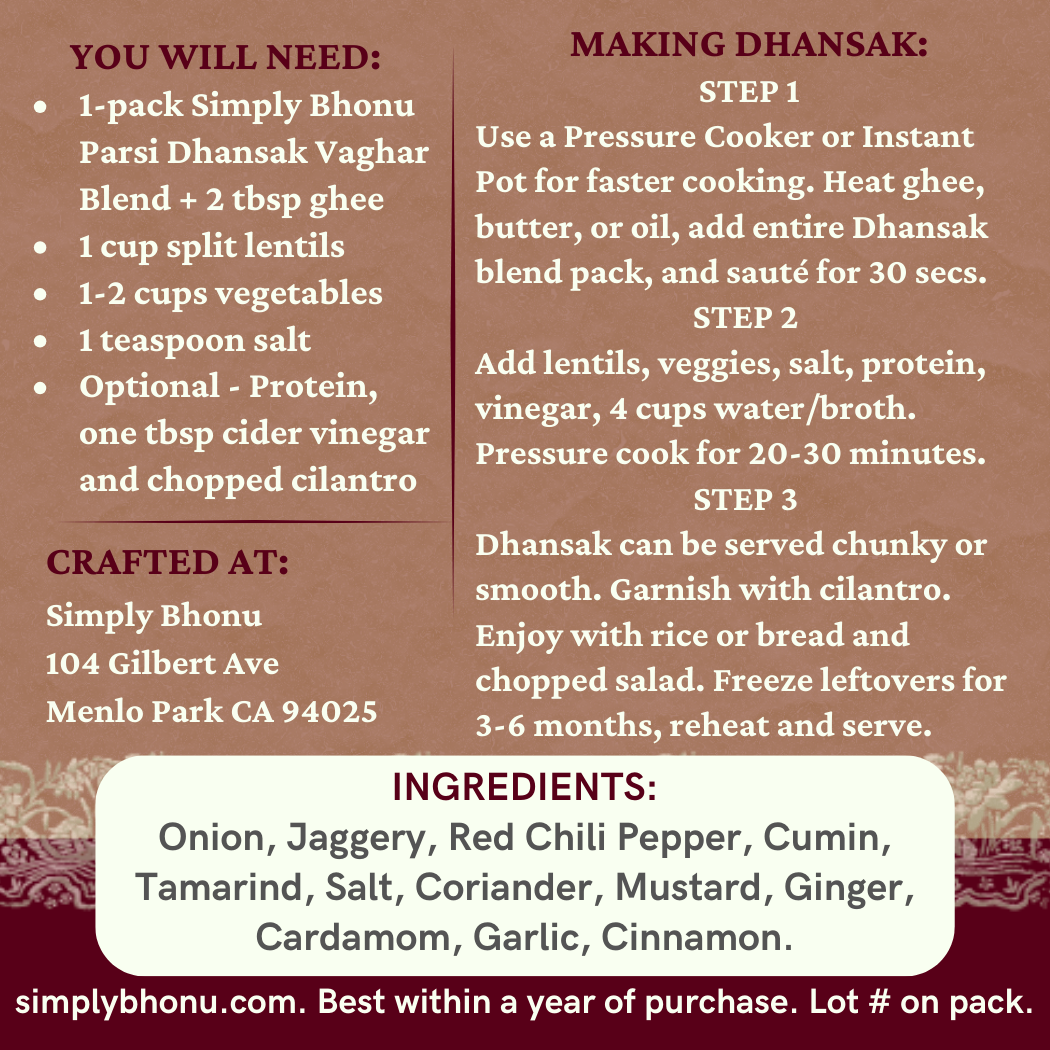 Simply Bhonu - Wholesale Dried Spice Mix - Lentil-Veggie Stew - Parsi Dhansak Spice Blend4