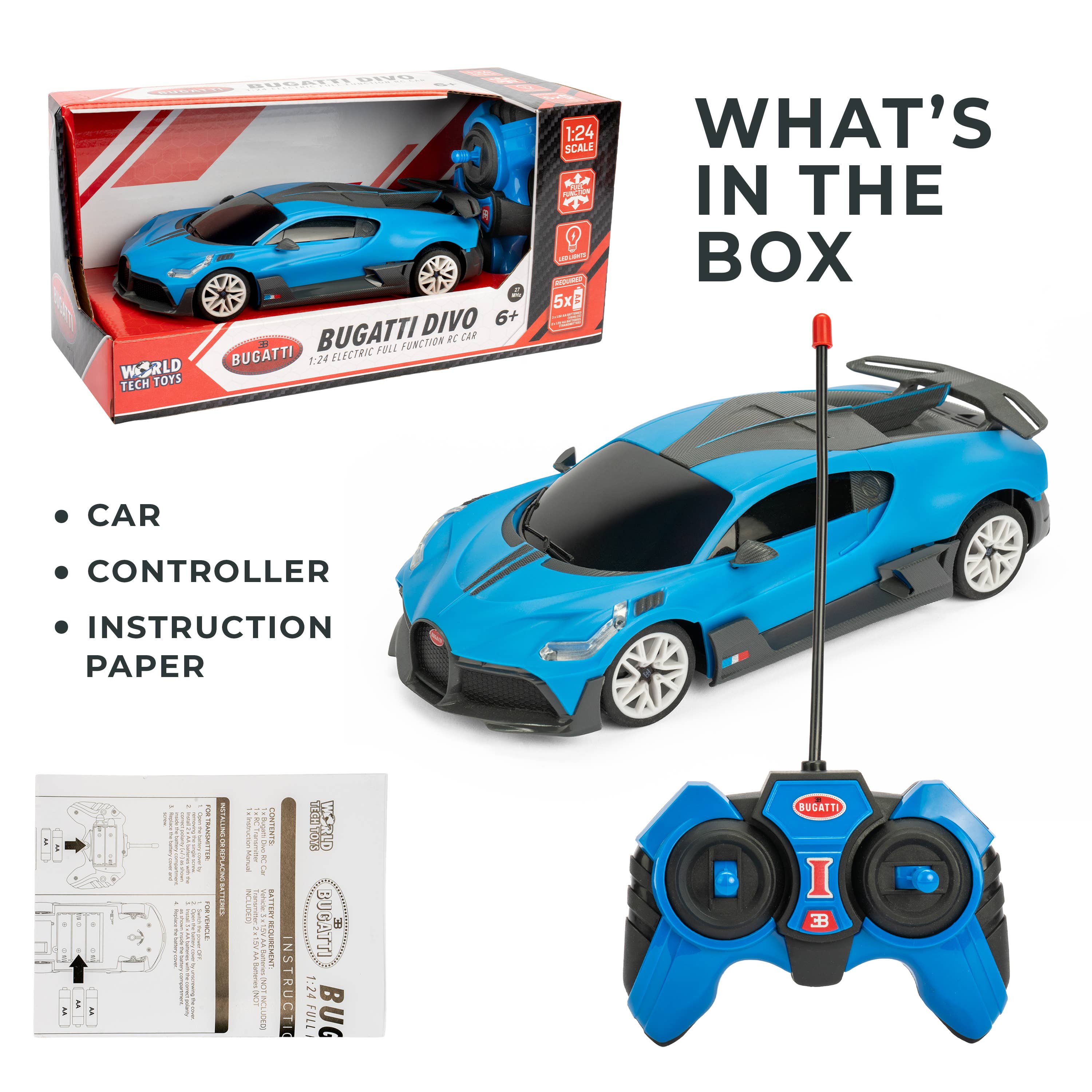 World Tech Toys - Wholesale Electronic Toy - Kids & Baby - 1:24 Bugatti Divo Electric Remote Control Car5