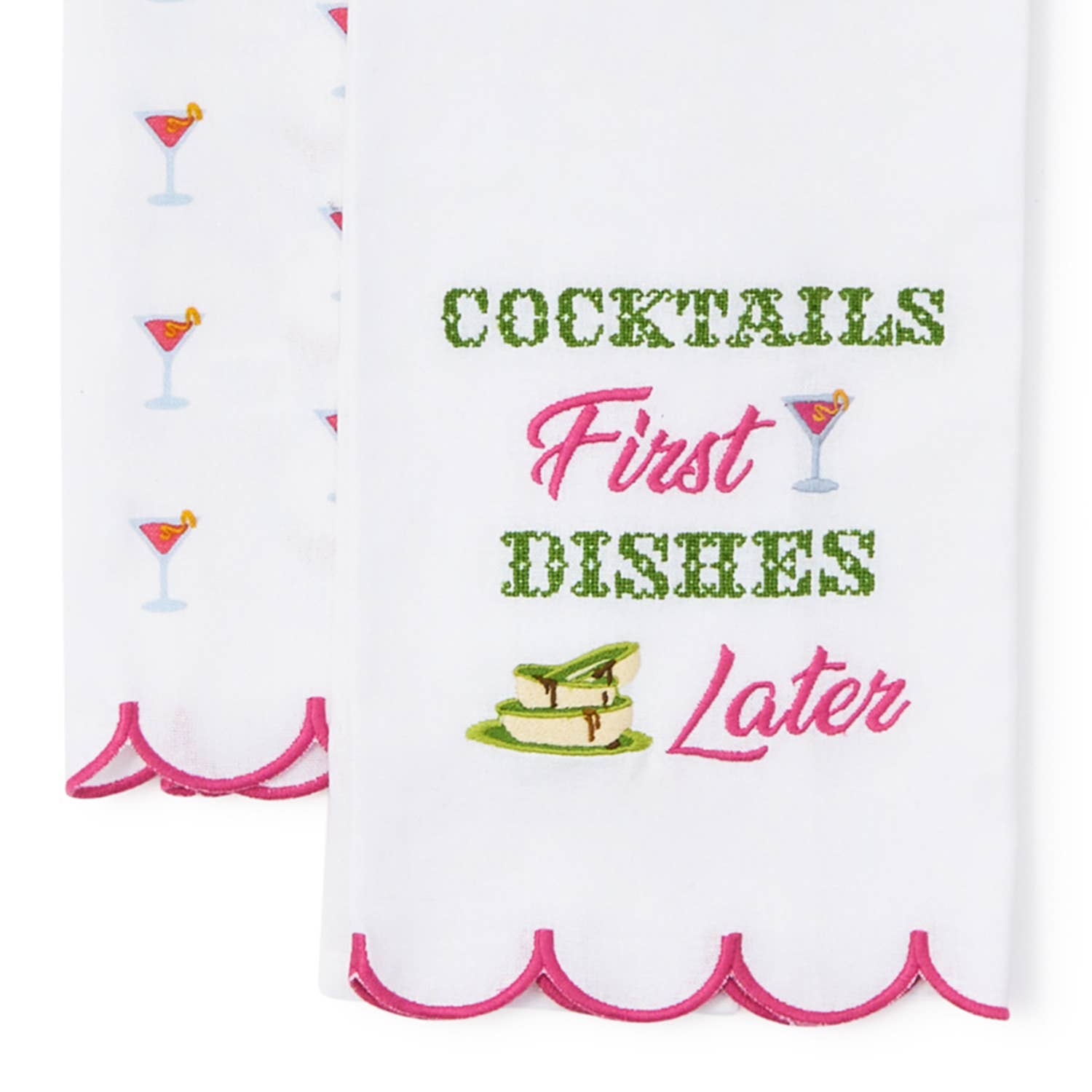 Boyar Gifts for Two's Company - Wholesale Tea Towel - Cocktails  | Cross Stitch Dish Towel Assortment2