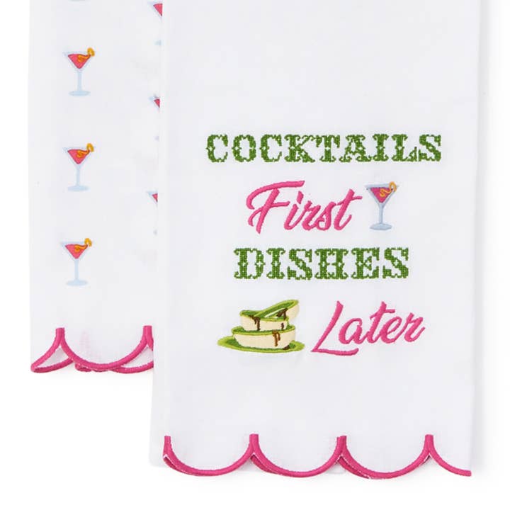 Boyar Gifts for Two's Company - Wholesale Tea Towel - Cocktails | Cross Stitch Dish Towel Assortment2