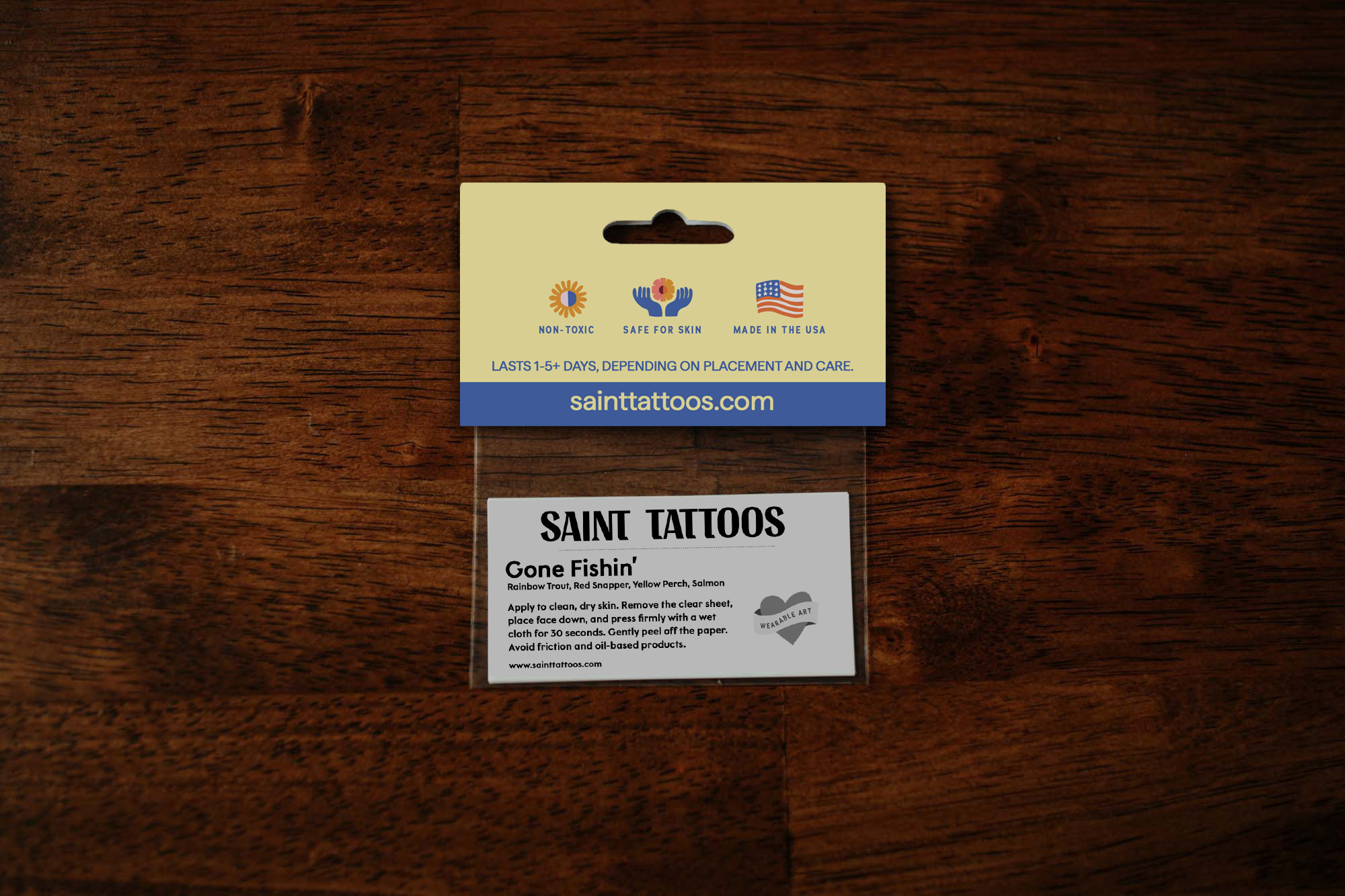 Saint Tattoos - Wholesale Temporary Tattoo - Gone Fishin' Temporary Tattoos7