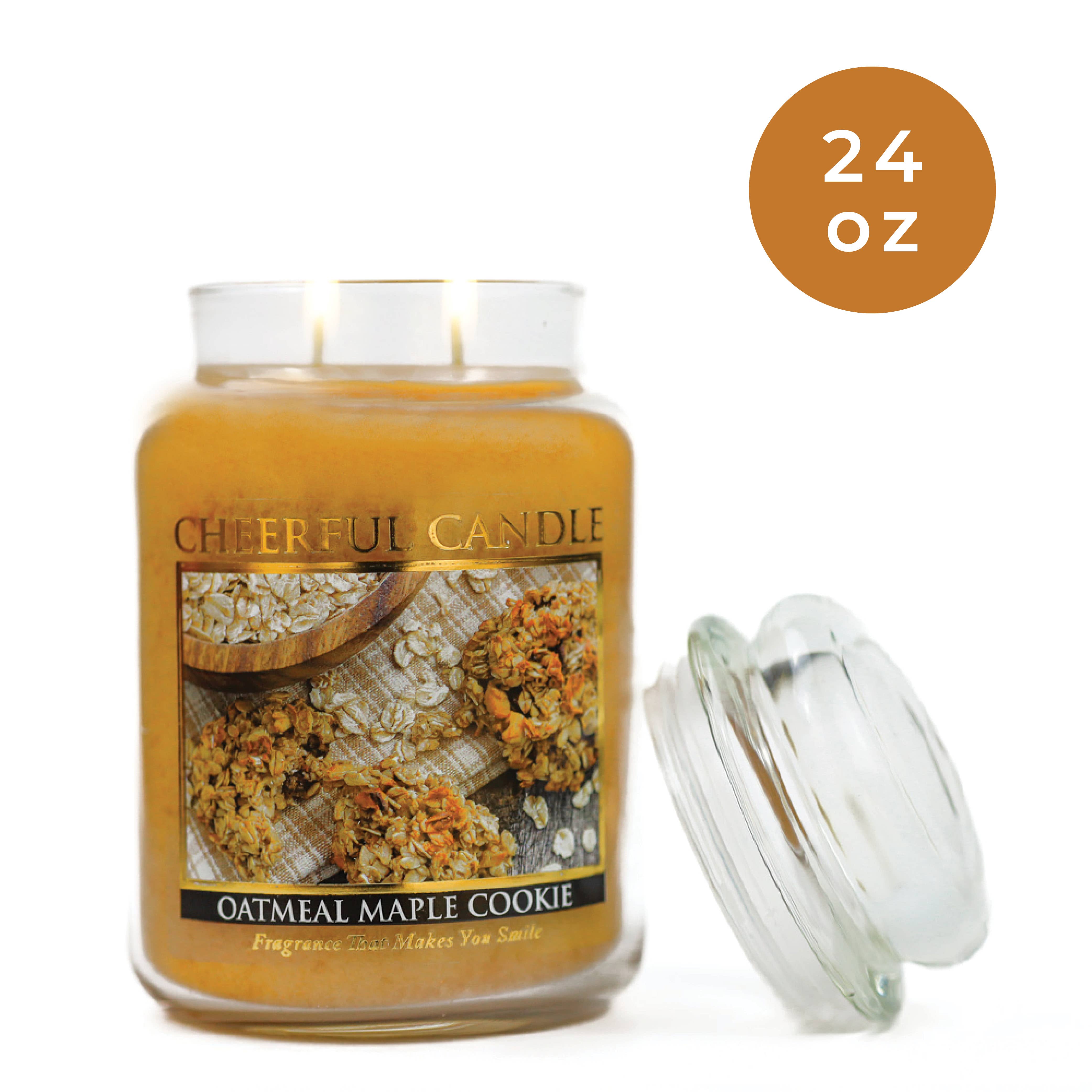 A Cheerful Giver - Wholesale Jar/Filled Candle - Cheerful Candle (24oz.) – Oatmeal Maple Cookie1