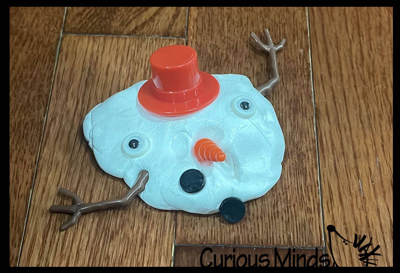 Curious Minds Toys - Venta al por mayor Masilla/limo - Niños - 1 masilla de muñeco de nieve derretida, limo blanco con muñeco de nieve Pa6