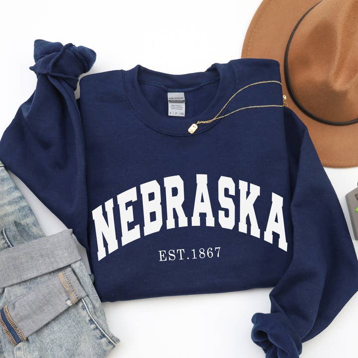 Nebraska Graphic Sweatshirt for wholesale by One Nine