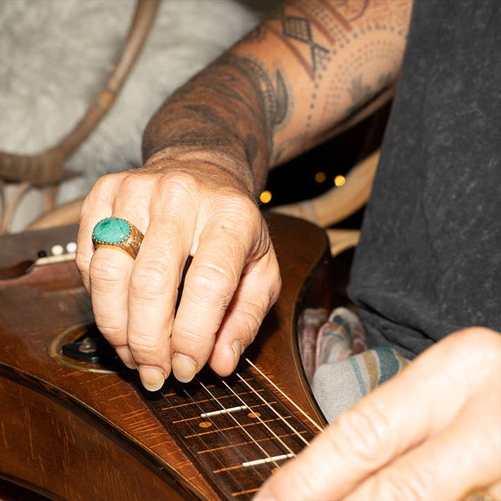 bahgsu jewels - Vendita all'ingrosso Anelli cocktail/statement - Anello da uomo - Turchese - Xavier Rudd Collab1