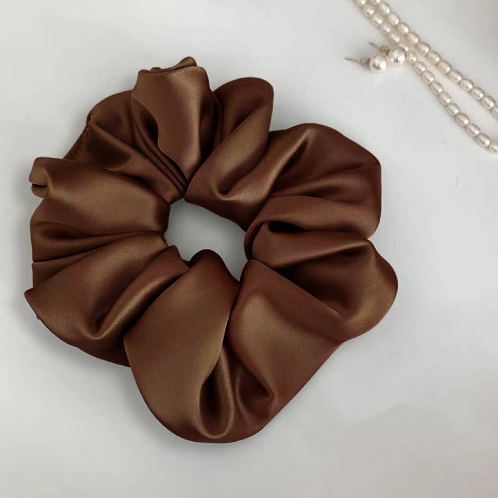 LadyJuneAccessories - Wholesale Scrunchie - Women's - Oversized Satin Scrunchie - Soft Silk Hair Tie for Women1