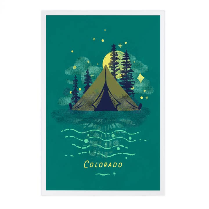 CARTOLINE PREMIUM Colorado, Serie Vita da Lago, Sogni di Campeggio per la vendita all'ingrosso da parte di Lantern Press