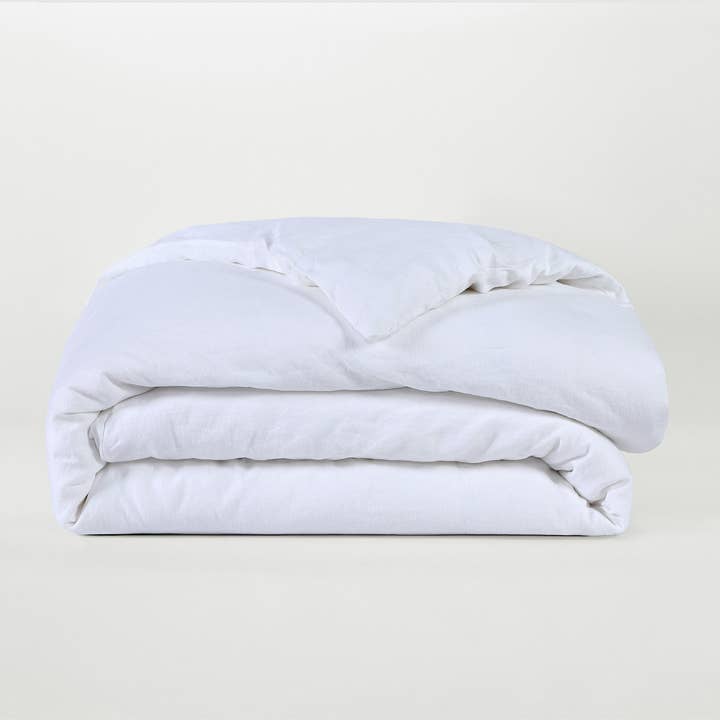 French Linen Luxeweave Duvet Cover - Snow for wholesale by SIJO