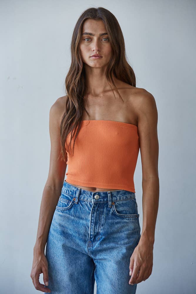 By Together - Vente Bustier – femme - S1169N | Top tube côtelé sans coutures23