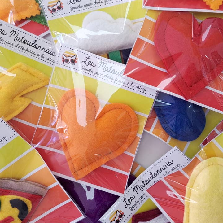 LES MATOULONNAIS - Wholesale Pet Toy - Cat - Fried egg in felt "LES MATOULONNAIS"7