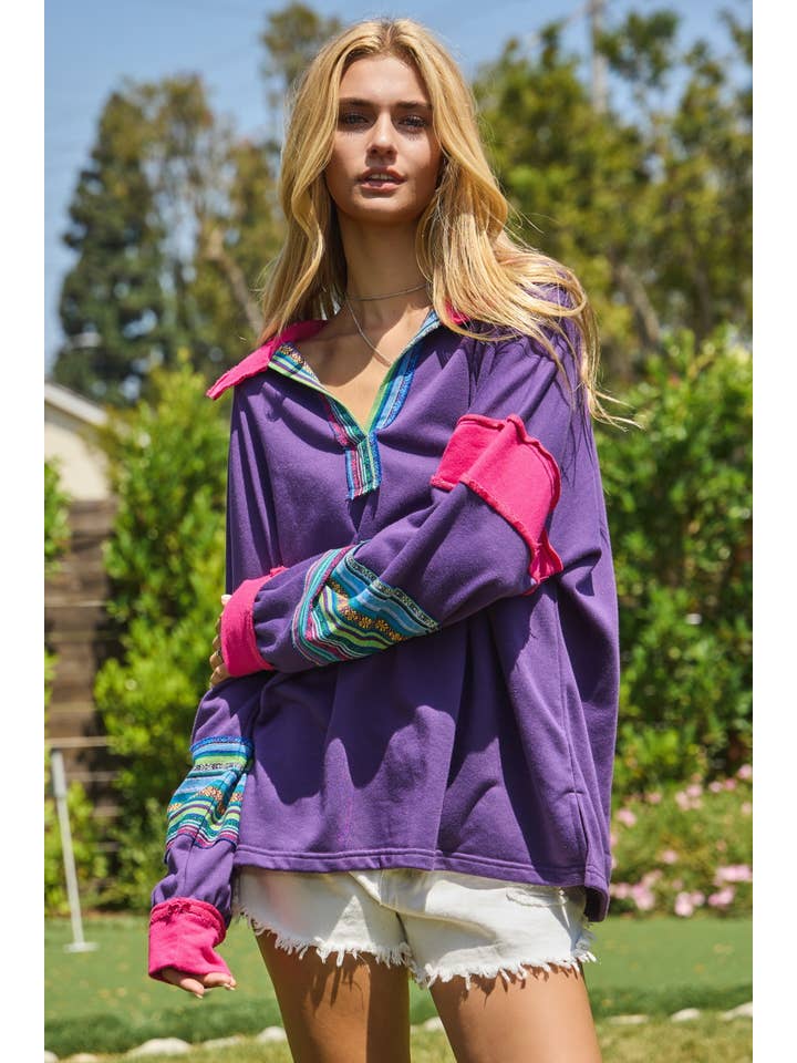 Oddi - Wholesale Sweatshirt - Women's - Contrast Mixed Fabric Sweatshirts7