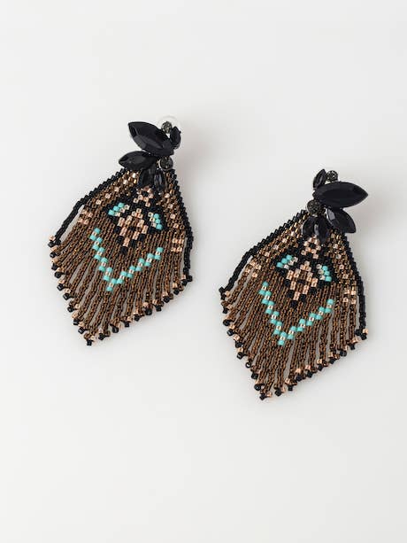 Elusive Colombian Dangle Earrings, Fiberglass & Steel for wholesale by Moonbow Creative Jewelry