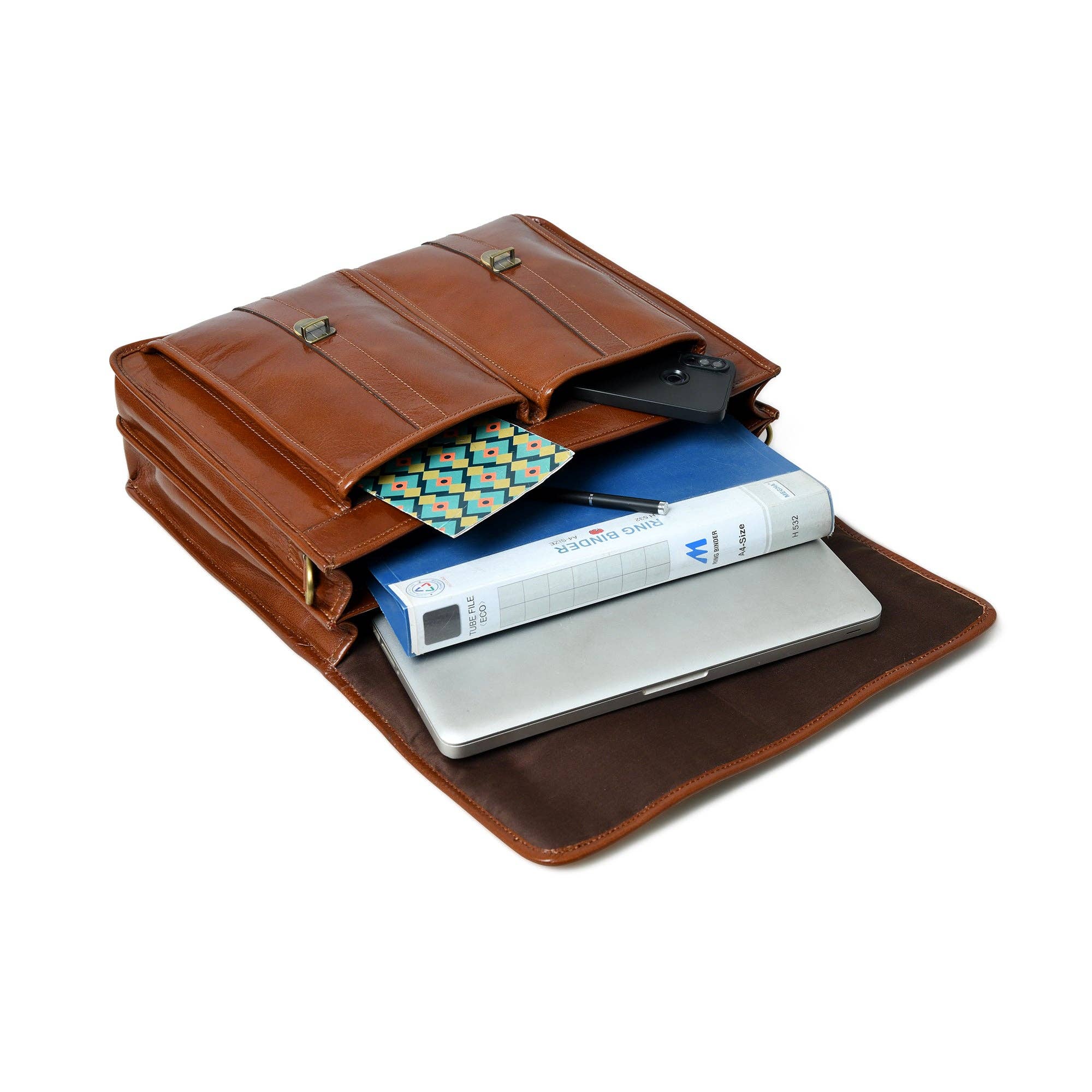 Classy Leather Bags – wholesale Briefcase – Unisex – The Architect Brown Executive4