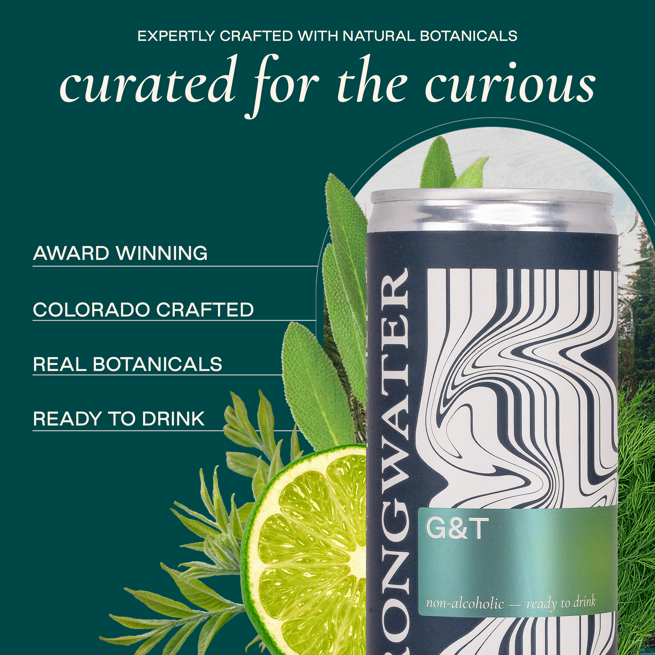 Strongwater – Engroshandel Alkoholfri aperitif – Boblende alkoholfri G&T Mocktail5