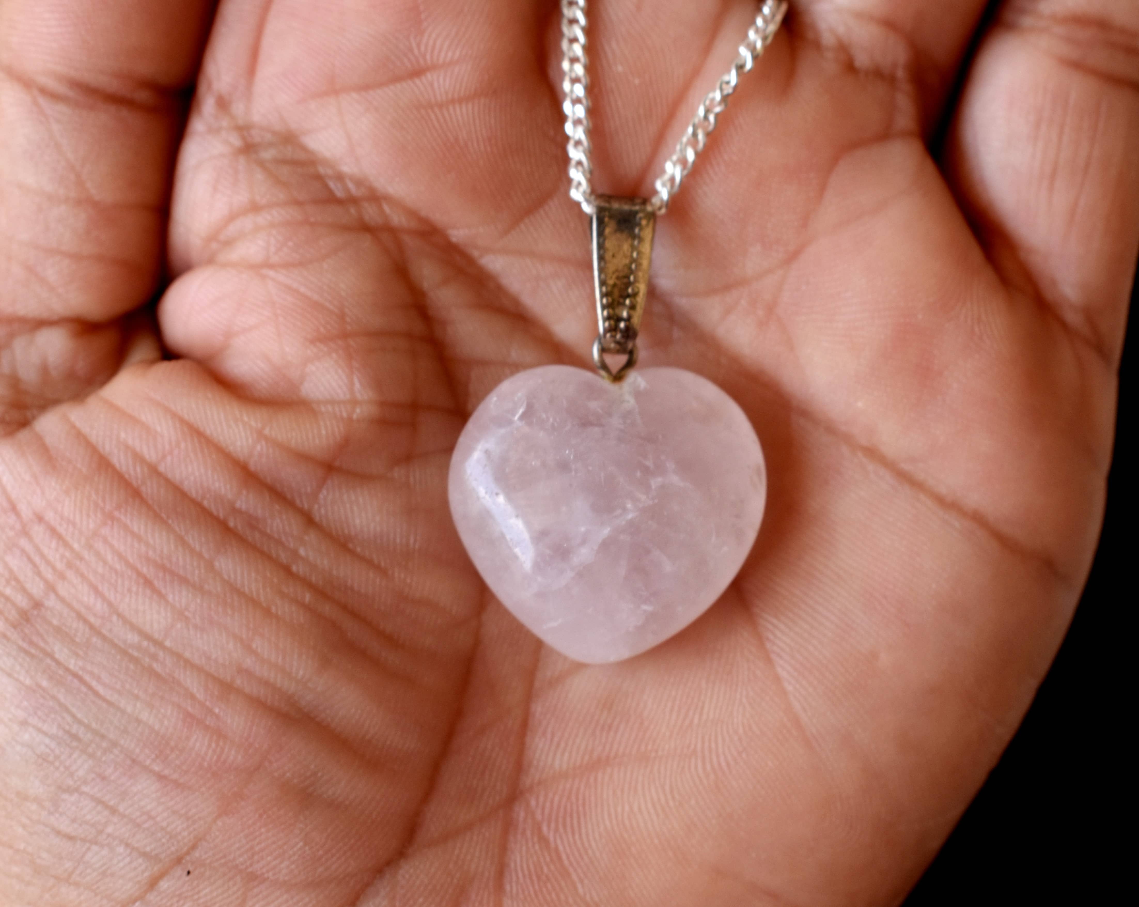 Soothing Crystals - Wholesale Pendant/Charm Necklace - Crystal Heart Pendant | Rose Quartz | Healing Stone Jewelry5