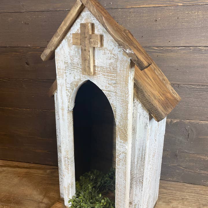 My Amigos Imports - Wholesale Decorative Tabletop Object - Carthage Wood Nicho-15x9x27 inches-Handmade-Display-NEW