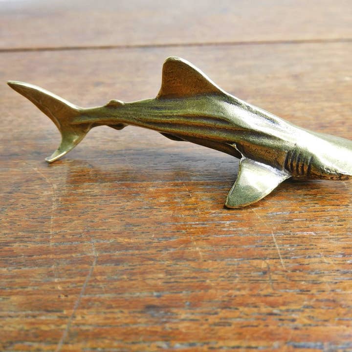 Small Brass Shark Figurine Ocean Sea Creature for wholesale by Superior Stones & Gifts INTL LLP