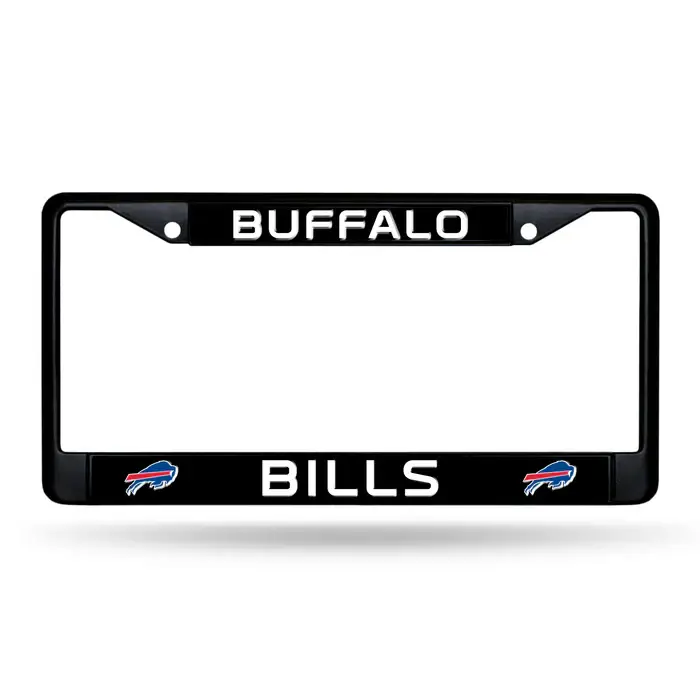 Rico Industries - Wholesale Car Decorative Charm - Unisex - Buffalo Bills Black Metal License Plate Frame0