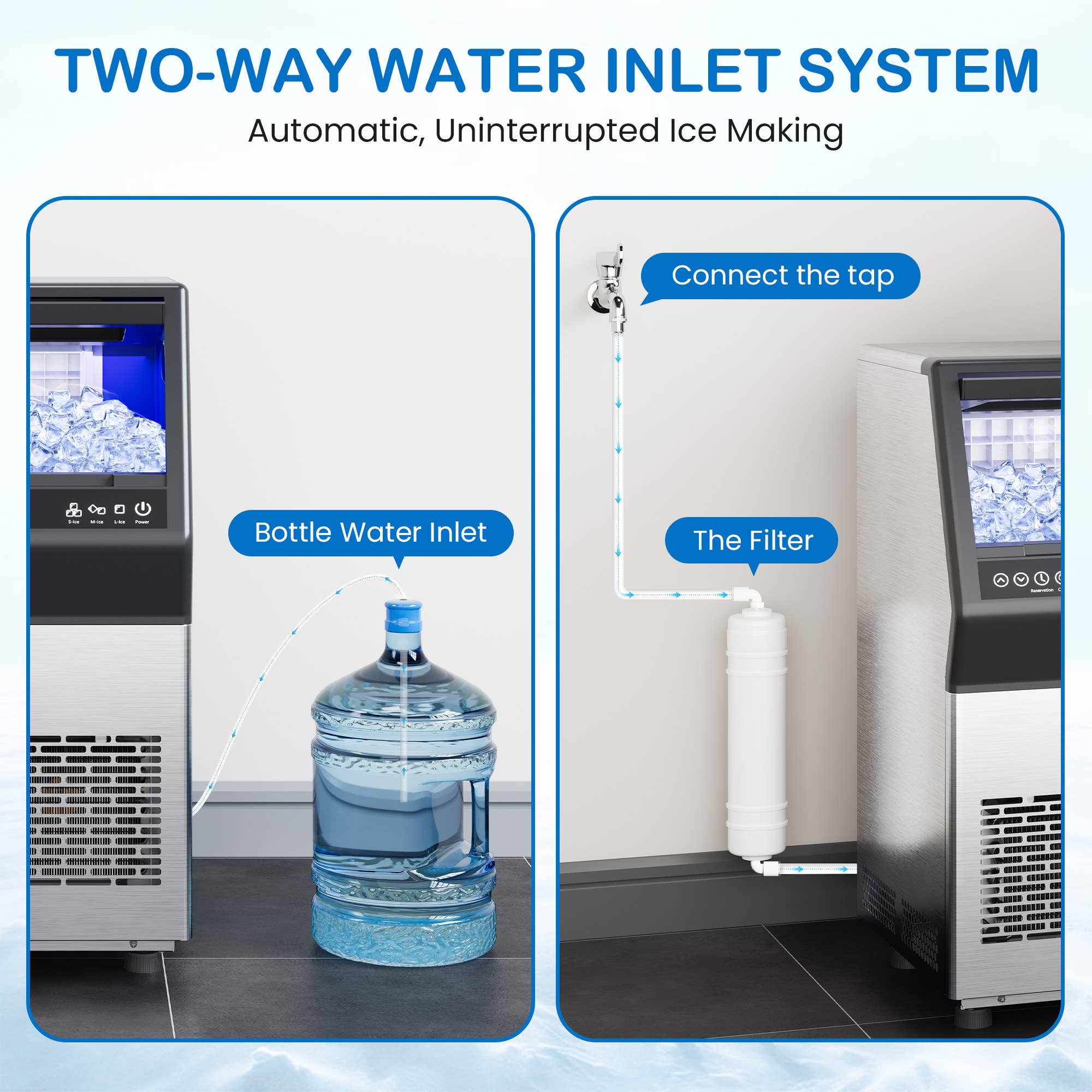 Heynemo - Wholesale Kitchen Appliance - Commercial Cube Ice Maker, Fast Ice Production in 8-15 Mins2