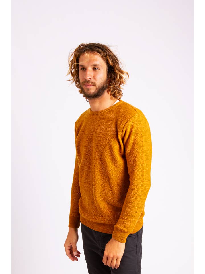 Yellow Herringbone Sweater for wholesale on Faire2