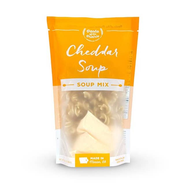 Cheddar Soup Mix w/Garlic Pasta for wholesale by Pasta of the Prairie