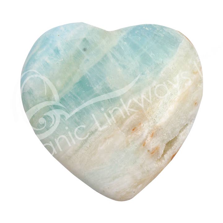 Oceanic Linkways Inc - Wholesale Spiritual Stone/Crystal - (KG)HEART - CALCITE, CARIBBEAN 2-3"0