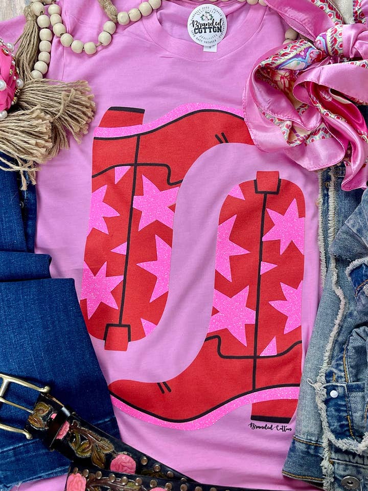 T-shirt Oh My Stars Boots pour la vente par Branded Cotton