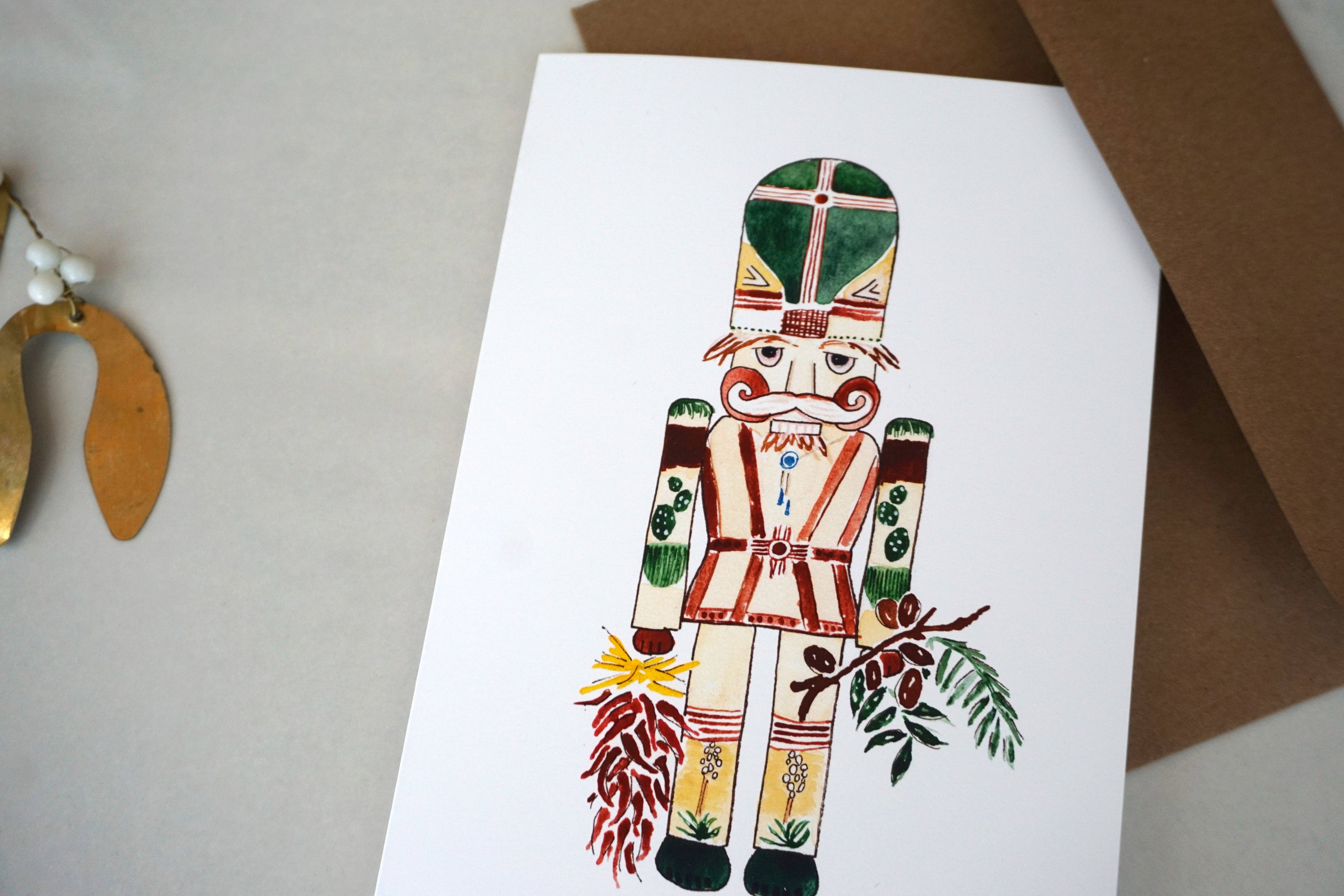 Red Chile Design Co - Wholesale Christmas Card - New Mexico nutcracker Christmas Card, A73