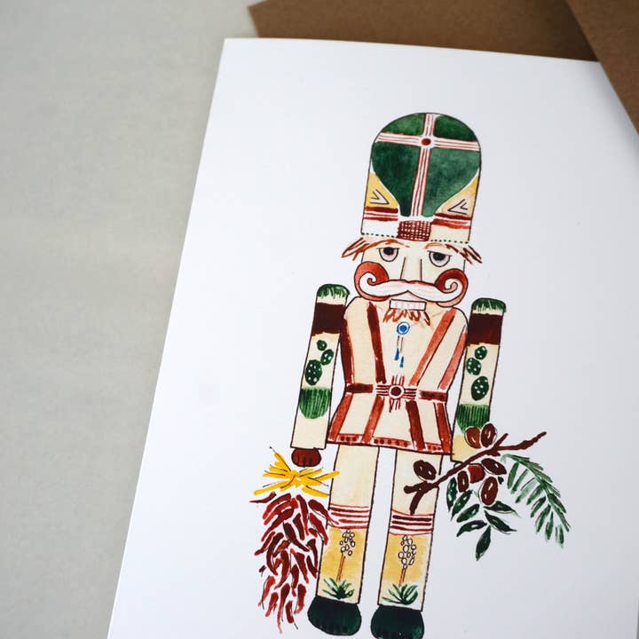 Red Chile Design Co - Wholesale Christmas Card - New Mexico nutcracker Christmas Card, A73