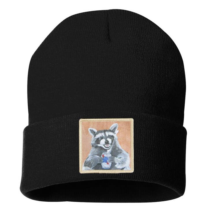 Beer Bandit Raccoon Beanie for wholesale by FLYN