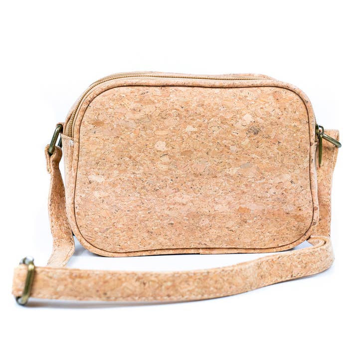 Meninas Bonitas Cork - Wholesale Crossbody Bag - Women's - Natural Cork Women's Crossbody Bag BAG-22953